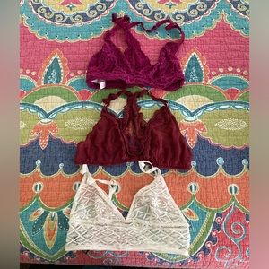 Women’s bralette lot - 3 total included in listing